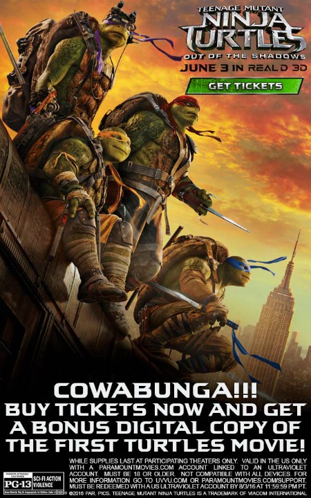 Teenage Mutant Ninja Turtles Out of the Darkness movie poster