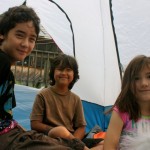Kids backyard tent camping