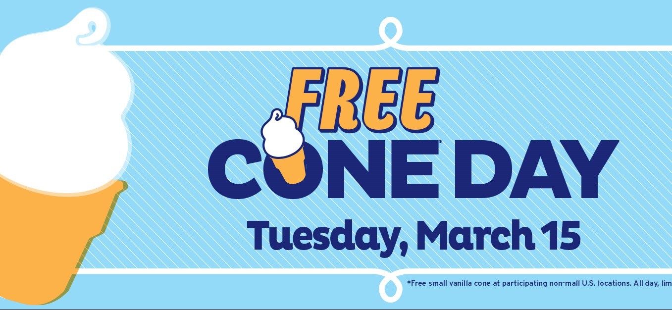 It's Free Cone Day at Dairy Queen!